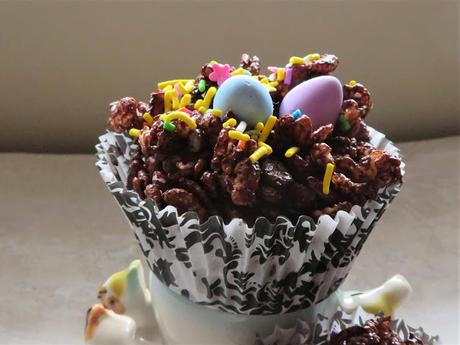 Easter Chocolate Krispie Cakes