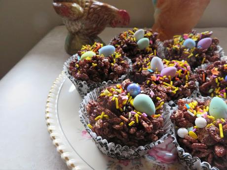 Easter Chocolate Krispie Cakes