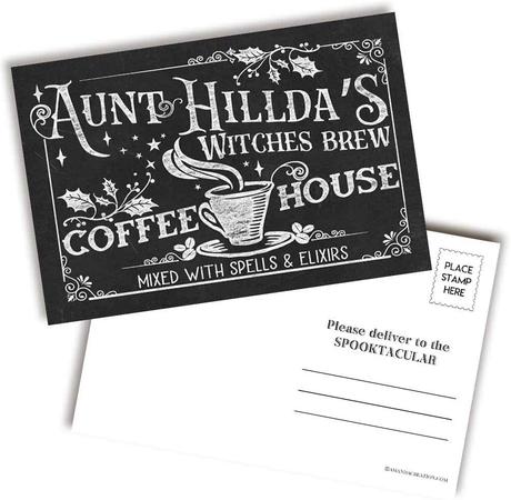 Halloween Witch S Brew Coffee House Postcards Amanda Creation