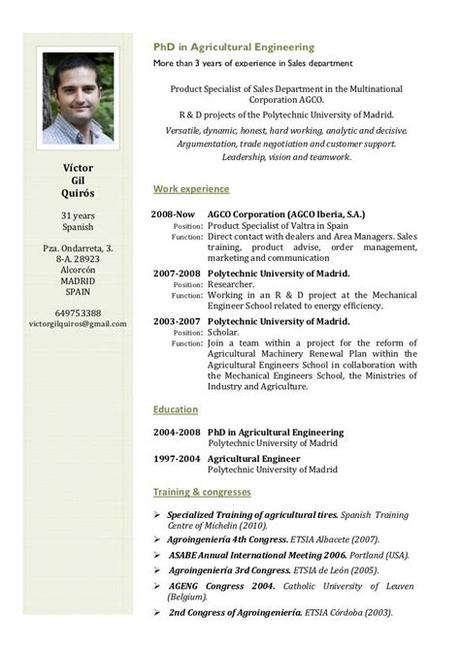 The main difference is that a resume is about one page (max. English CV | English cv template, Letter template word ...