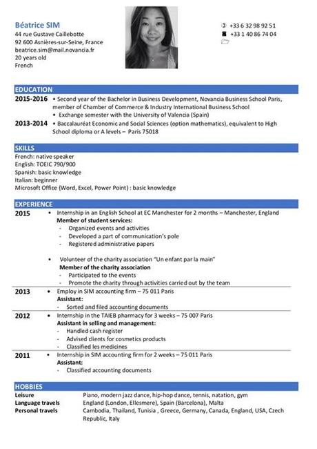 This example cv format is free and can be downloaded here. Curriculum vitae example in english pdf