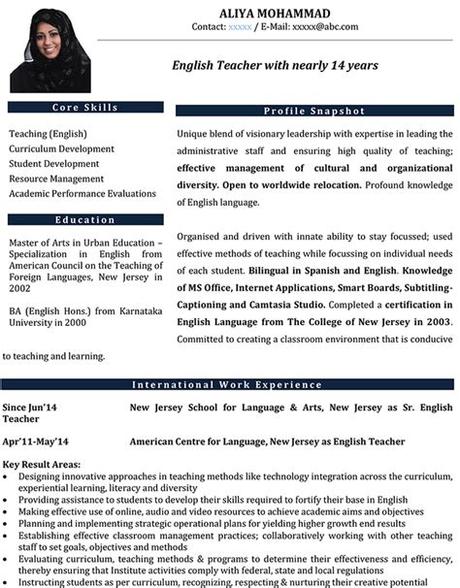 To get a solid grasp of how business english looks like, you should check out fluentu. English Teacher CV Format - English Teacher Resume Sample ...