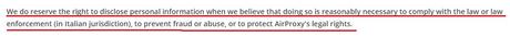 airproxy Privacy Concern