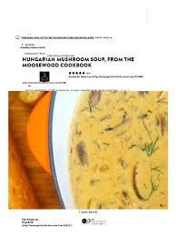 Growing up, we ate shepherd's pie with lentils often, and always with straight mashed potatoes and maybe even ketchup (for us kids). Hungarian Mushroom Soup From The Moosewood Cookbook Recipe Genius Kitchen Teaspoon Cuisine