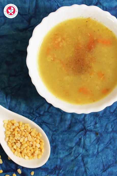 Do include this wholesome and energy rich Carrot Moongdal Soup for Babies regularly in baby’s diet to build the immunity and to maintain a healthy gut!