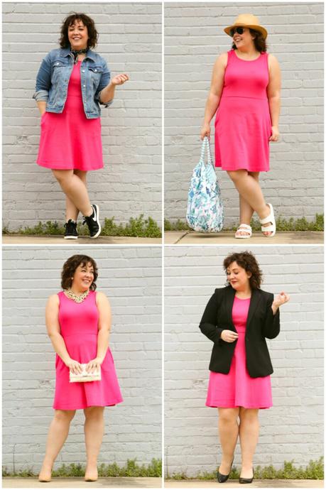 One Knit Dress Four Ways with a Fit and Flare from Talbots