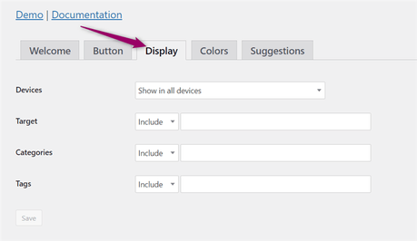 display settings