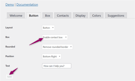 enavle contact box