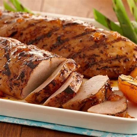 This may be too plain and old fashioned, but i just love applesauce served with pork chops or pork tenderloin as a side dish. Grilled Apricot Glazed Pork Tenderloin | Lawry's
