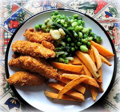 GUILT FREE CHICKEN STRIPS WITH SWEET POTATO F