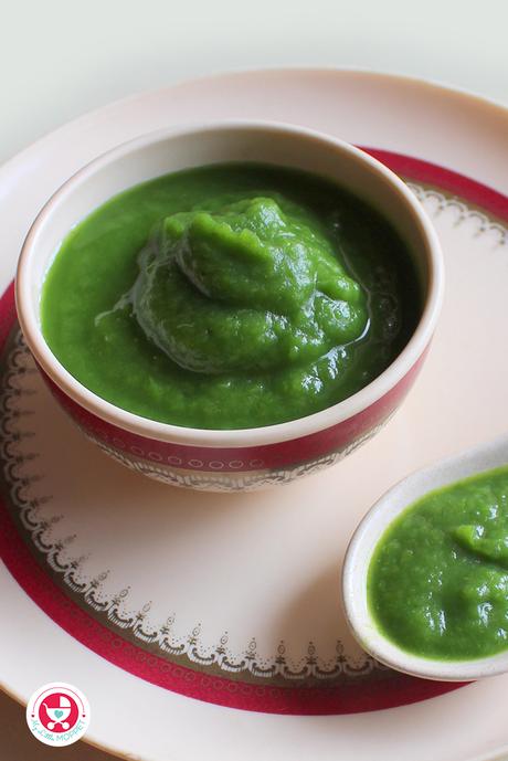 Sweet Potato Spinach Puree is nutrient dense and delicious in taste. An ideal stage 2 puree recipe for babies which can be introduced around 7 to 8 months.