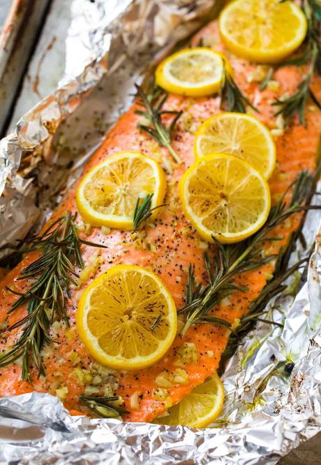 Baked Salmon In Foil Easy Healthy Recipe