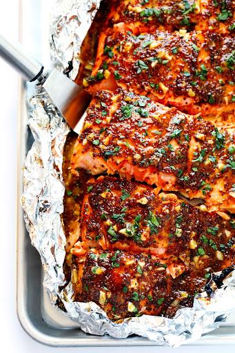 Also, make to make salmon in foil, you will need 4 sheets of aluminum foil. Honey Mustard Salmon In Foil Gimme Some Oven