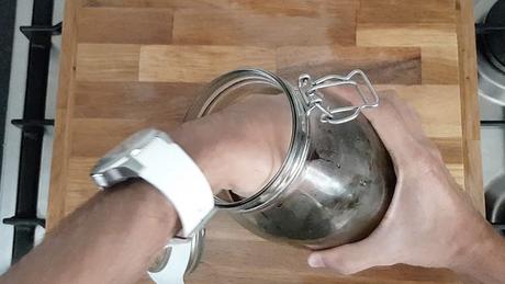 Pinch the shiitake mushrooms to release flavors