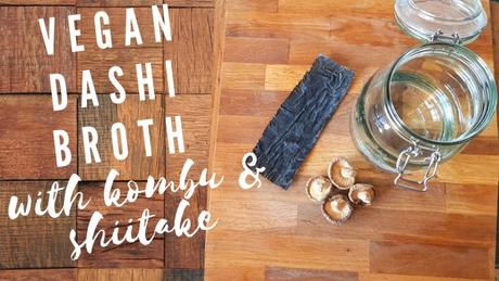 Vegan dashi broth with kombu and shiitake