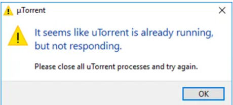 uTorrent not respondung overview