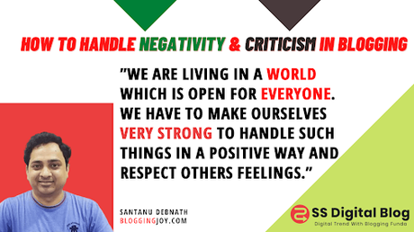 (Expert Bloggers Roundup) How To Handle Negativity & Criticism In Blogging