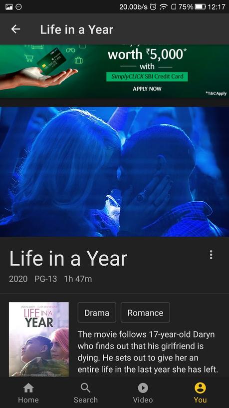Life In A Year #MovieReview #BlogchatterA2Z #Hollywood #Movie