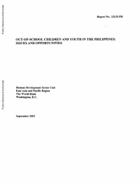 Asked to pay someone to do my homework twice and was always content. Out Of School Children And Youth In The Philippines Issues And Opportunities