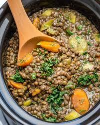 Top bean lentil recipes and other great tasting recipes with a healthy slant from sparkrecipes.com. The Best Vegan Lentil Soup Slow Cooker Easy Healthy Fitness Meals