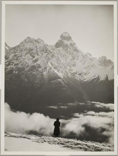 Early photography: Mt. Ushba at Sunrise, Central Caucasus – Vittorio Sella