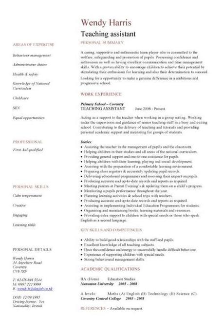 Cv format choose the right cv format for your needs. How To Write A Cv For Teacher Assistant - Special Needs ...