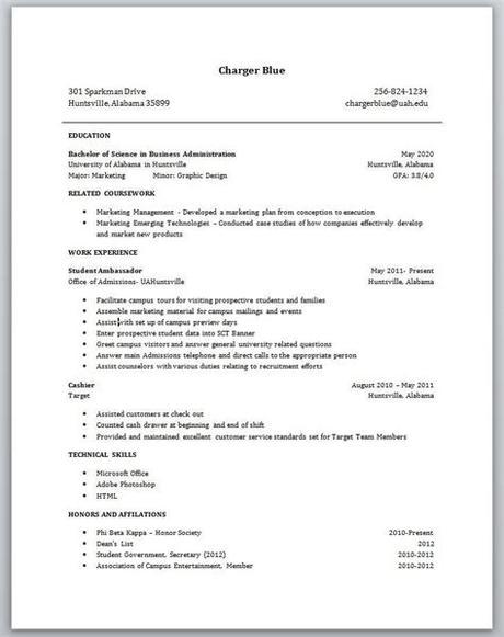 The majority of internship candidates have minimal experience. Resume For Students With No Experience - planner template free