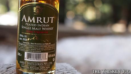 Amrut Peated Cask Strength Indian Single Malt Label