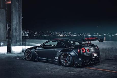 Night cars mitsubishi tuning jdm drift wallpaper. Nissan GT-R R35 Liberty Japan Sport Black Night Cars ...