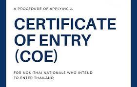 Coe financial questionnaire (revised january 12, 2021) other forms: Certificate Of Entry Coe To Thailand Thaiest