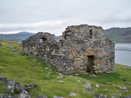 A ruined church of Vikings who traveled to Greenland.