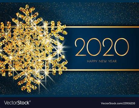 Easy to use smart objects like qr code, logo and icons. 2020 happy new year greeting card gold snowflake Vector Image