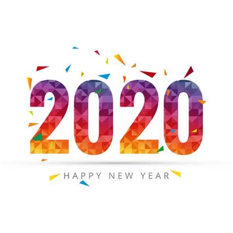 Fully layered photoshop psd files with smart objects. 2020 happy new year text for greeting card Vector | Free ...