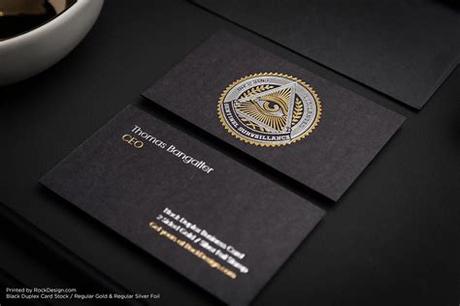 In fact if anything, new business card design for 2020 have been expanding the vintage reference to include trends from a wider range of 20th century styles. EXPLORE luxury black FREE templates | RockDesign.com