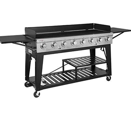 Royal Gourmet GB8000 8-Burner Liquid Propane Event Gas Grill, BBQ, Picnic, or Camping Outdoor, Black