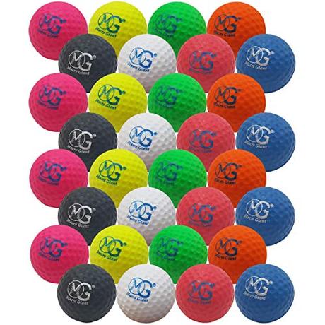 Macro Giant 1.7 Inch Foam Golf Ball, Set of 32, 8 Colors, Indoor Outdoor, Beginner, Training Practice