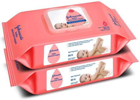 Johnson's Baby Wipes (Price - Rs. 395.60 for Pack of 2) 