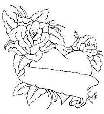 For boys and girls, kids and adults, teenagers and toddlers, preschoolers and older kids at school. Hearts And Banners Roses Coloring Pages For Adults Page 4 Line 17qq Com