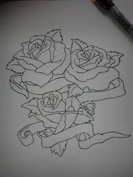 Rose and banner line art. Roses Amp Banner Tattoo Drawing C Neylyn A Martinez 2012 Tattoo Banner Name Tattoos Tattoo Drawings