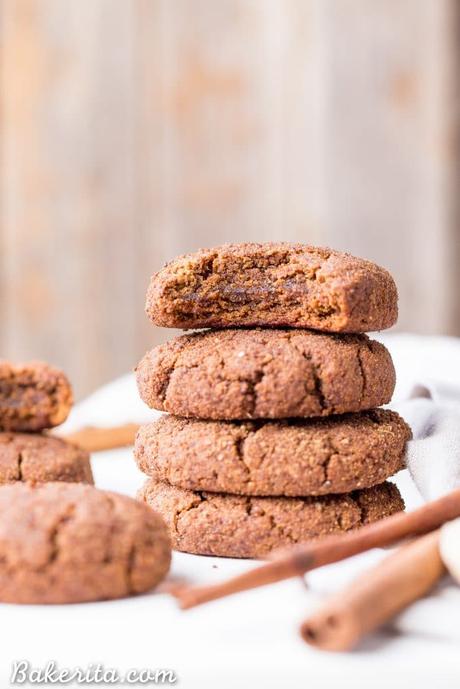 These Soft Gingerbread Cookies will be a holiday staple! They're incredibly chewy with tons of flavor from the molasses and warm spices. These gluten-free, paleo, and vegan cookies are sure to be a hit.