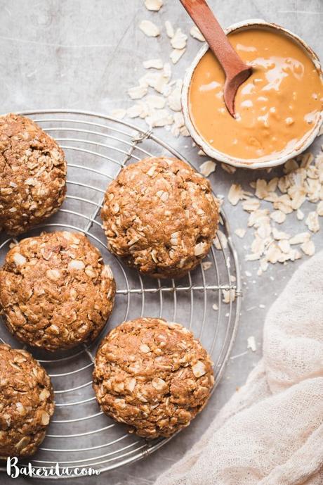 These Peanut Butter Oatmeal Cookies are incredibly soft and loaded with peanut butter flavor. They're vegan, refined sugar-free, and gluten-free. This simple recipe will become a quick favorite for any peanut butter fans.