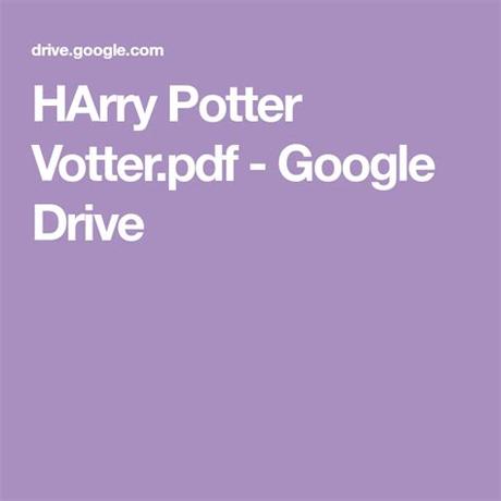 (harry potter movies collection) #hd complete series/ google drive links for more hd movies join cool_moviez#hd. HArry Potter Votter.pdf - Google Drive | Stickning, Sticka ...