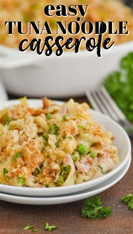 Tuna casserole is a classic comfort food topped with crushed potato chips. Tuna Noodle Casserole Easy Mushroom Soup in 2020 | Tuna ...