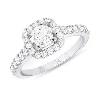 Halo diamond ring