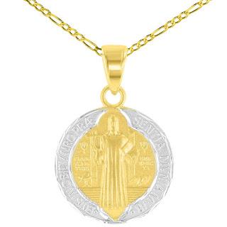 St benedict medal charm saint pendant