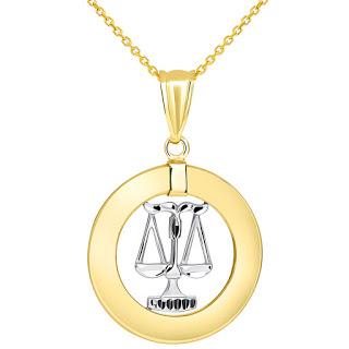 Gold libra pendant