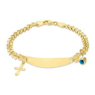 Evil eye and cross bracelet