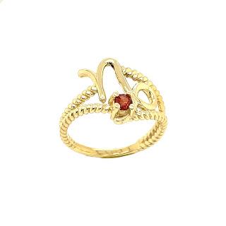 Garnet Ring Gold