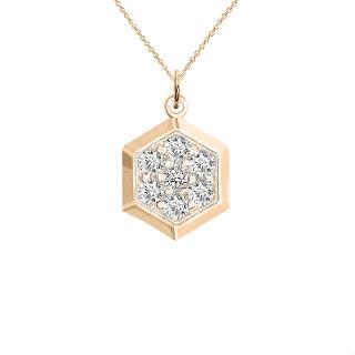 Hexagon pendant necklace