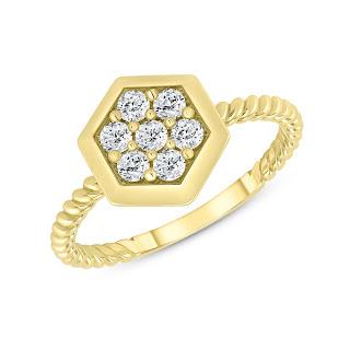 14k gold rope ring